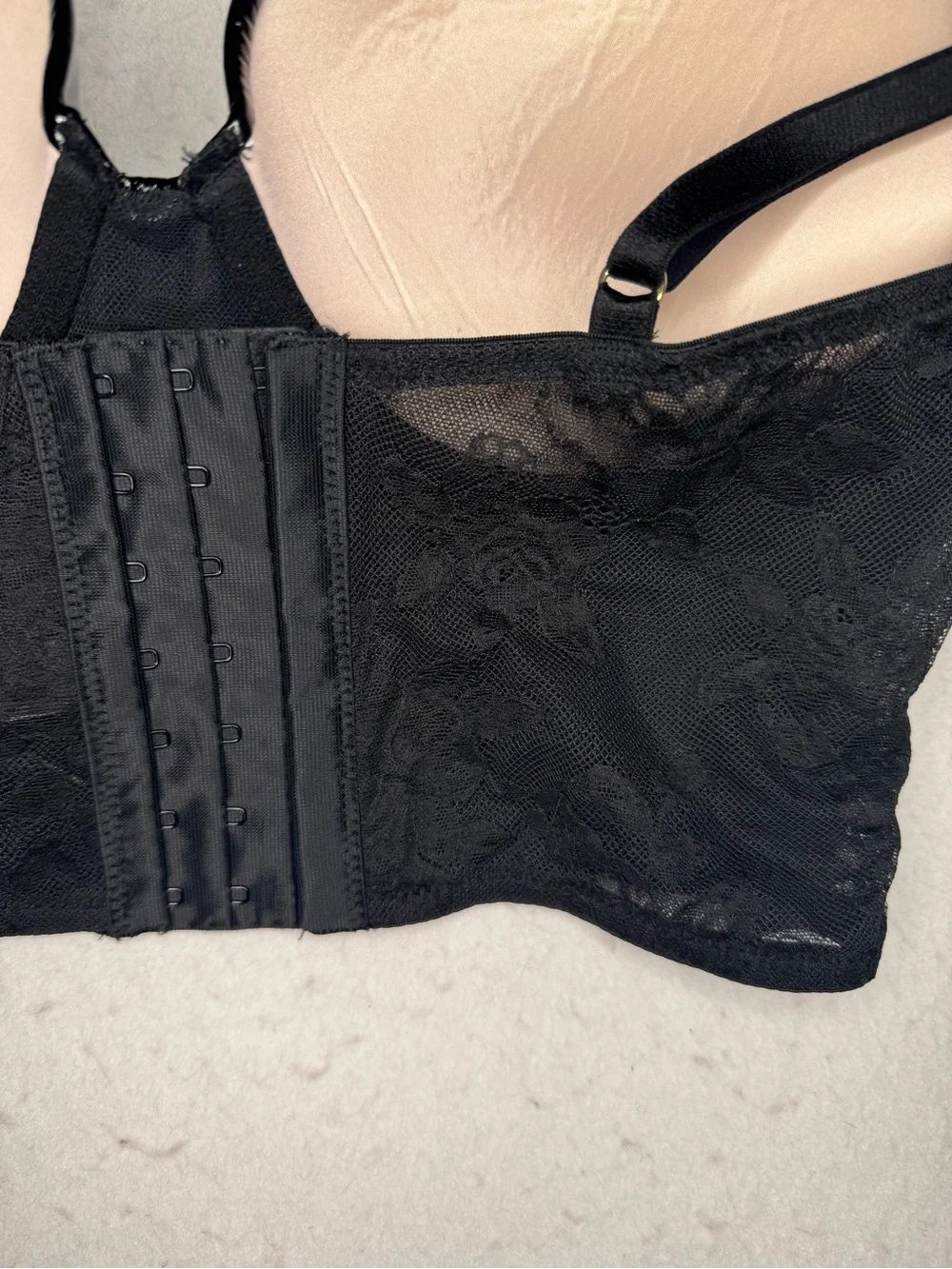 Victoria Secret Womens Very Sexy Push Up Corset 36C Faux Leather Y2K Rave Grunge